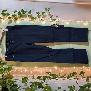 Women's Simply Vera Vera Wang Straight Dark Blue Studded Pocket Denim Jeans 8